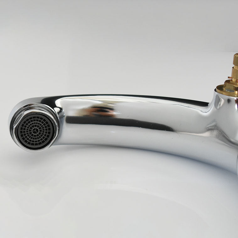 Modern Bathroom Faucet Chrome Knob Handle with Water Hose Vessel Sink Faucet