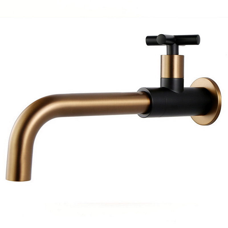Wall Mounted Faucets Single Cross Handle Faucet for Bathroom