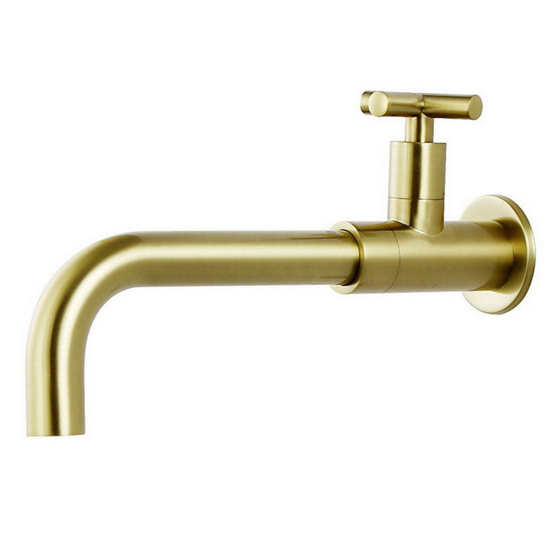 Wall Mounted Faucets Single Cross Handle Faucet for Bathroom