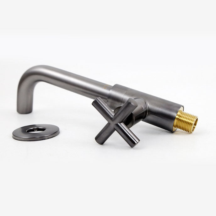 Wall Mounted Faucets Single Cross Handle Faucet for Bathroom