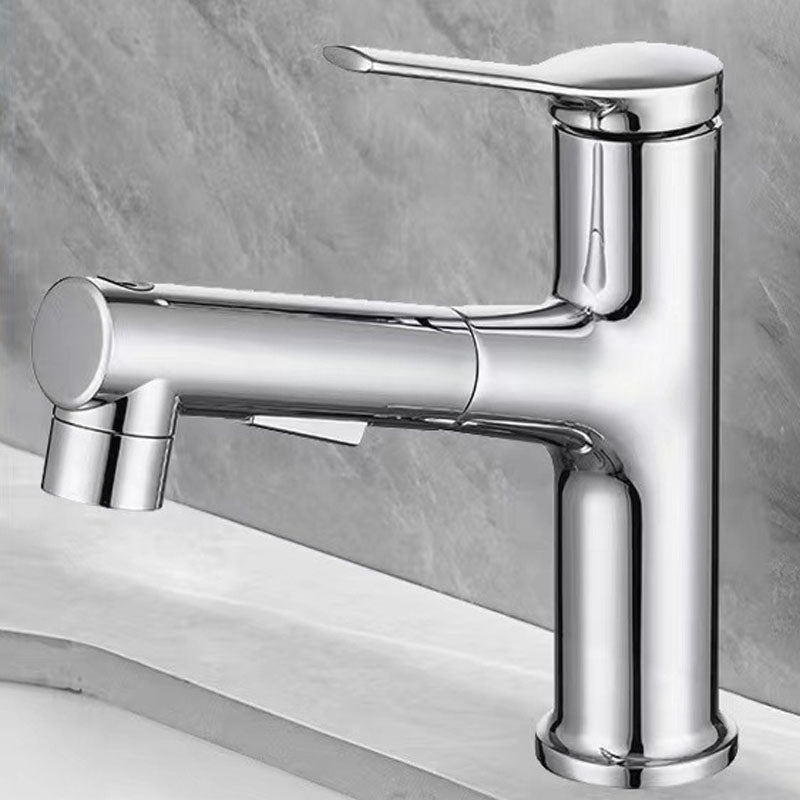 Modern Copper Sink Faucet Scratch Resistant Wide Spread Bathroom Faucet