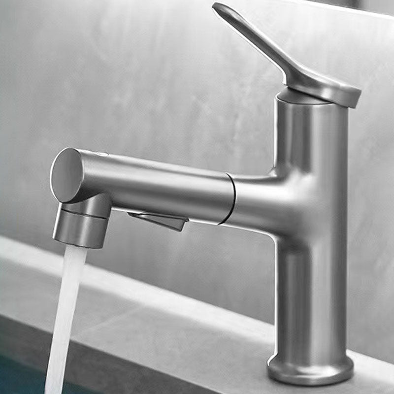 Modern Copper Sink Faucet Scratch Resistant Wide Spread Bathroom Faucet