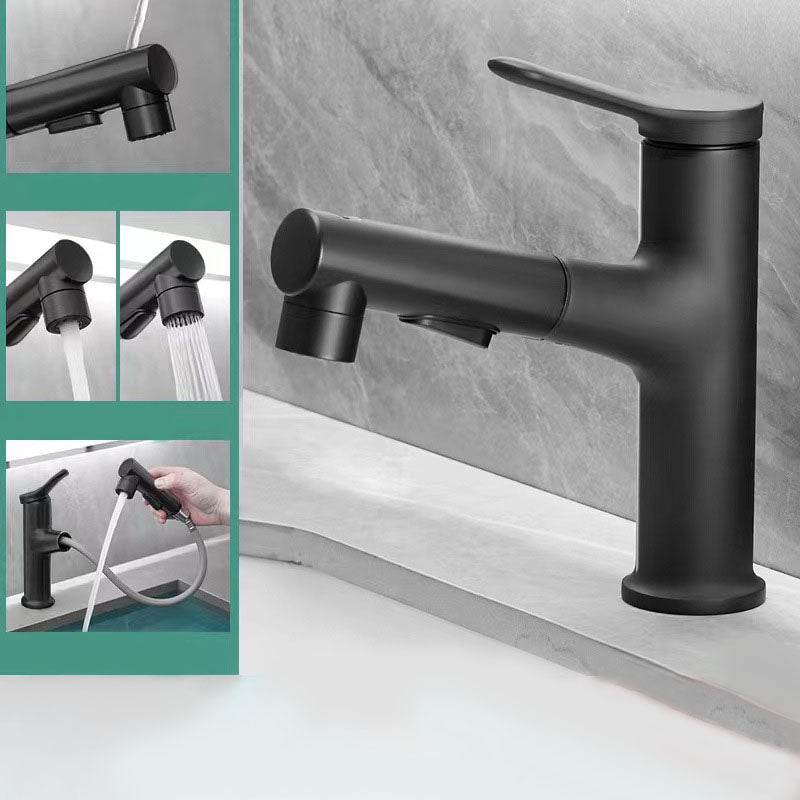 Modern Copper Sink Faucet Scratch Resistant Wide Spread Bathroom Faucet
