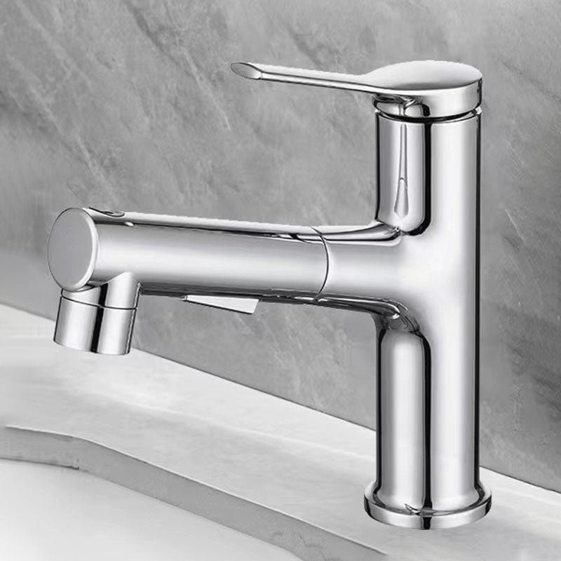 Modern Copper Sink Faucet Scratch Resistant Wide Spread Bathroom Faucet