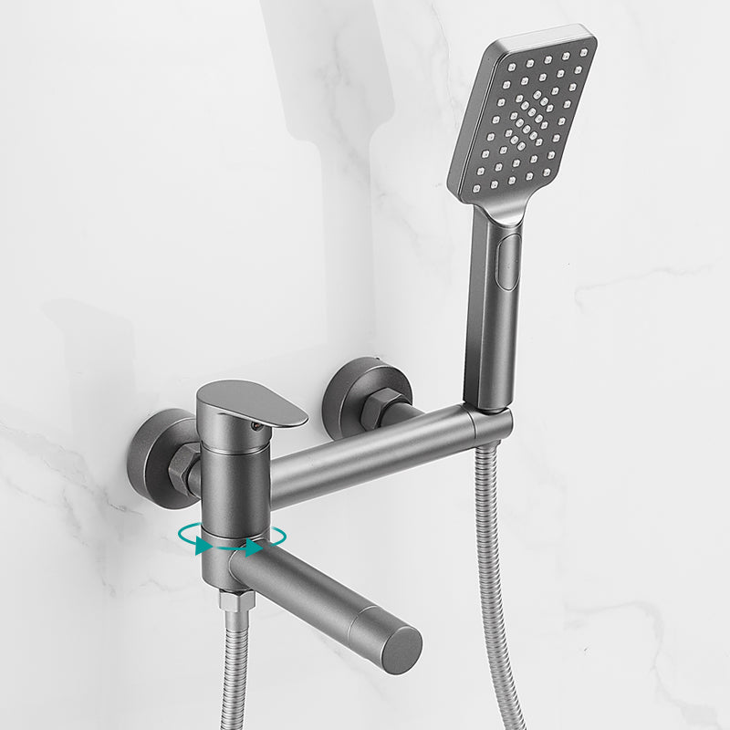 Bathroom Faucet Handheld Shower Head Rod Handle Bathtub Faucet