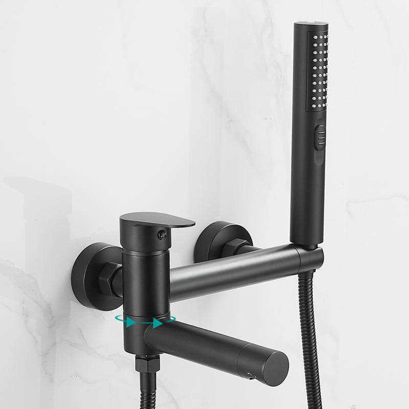 Bathroom Faucet Handheld Shower Head Rod Handle Bathtub Faucet