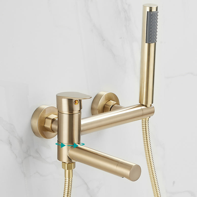 Bathroom Faucet Handheld Shower Head Rod Handle Bathtub Faucet