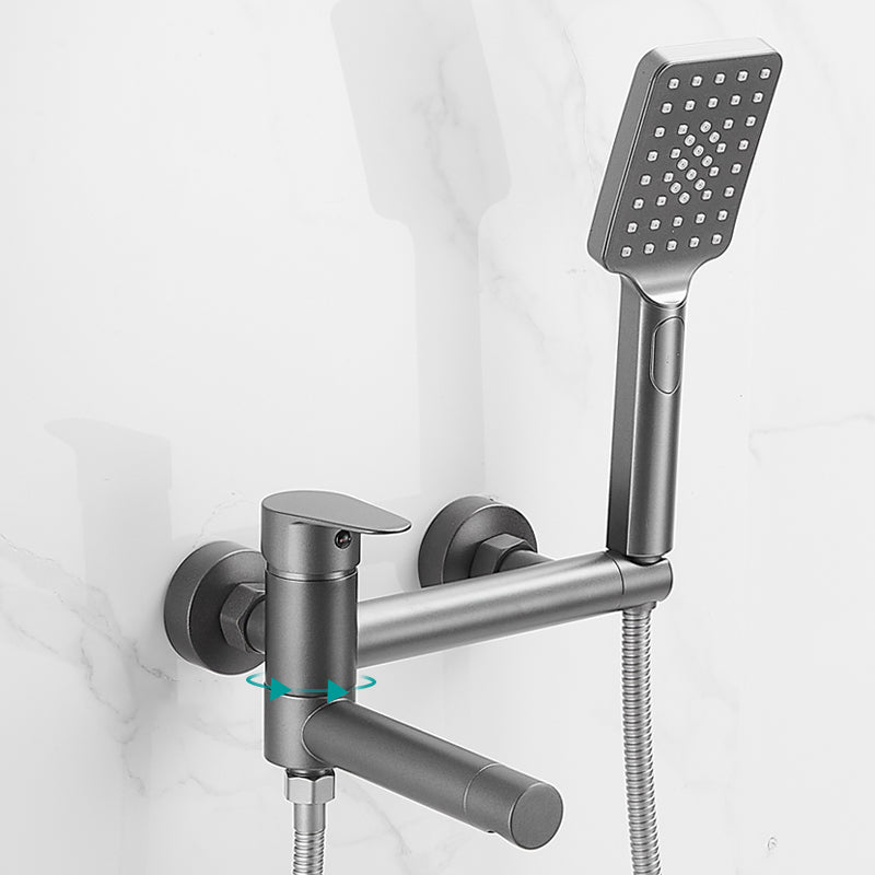 Bathroom Faucet Handheld Shower Head Rod Handle Bathtub Faucet