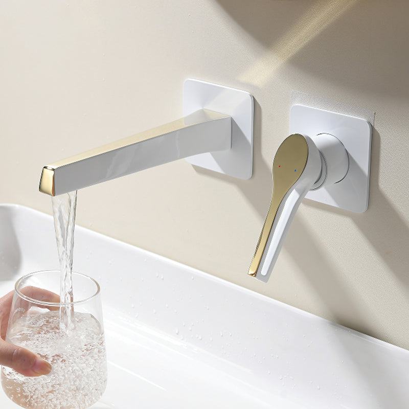Industrial Style Bathroom Faucet Wall Mounted Rod Handle Faucet