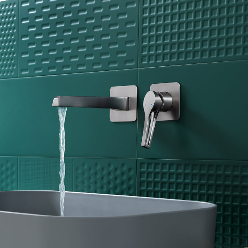 Industrial Style Bathroom Faucet Wall Mounted Rod Handle Faucet