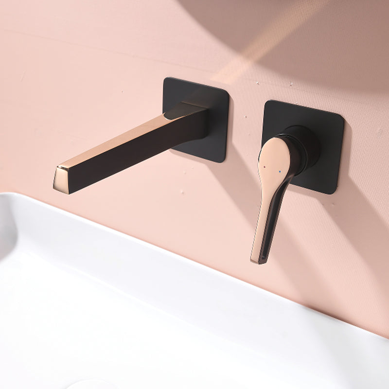 Industrial Style Bathroom Faucet Wall Mounted Rod Handle Faucet