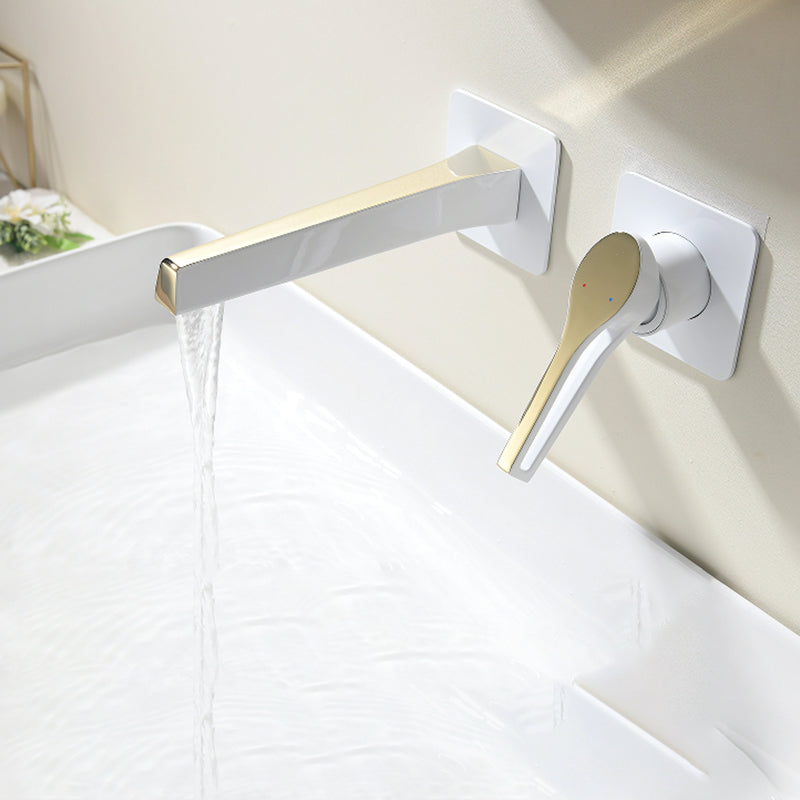 Industrial Style Bathroom Faucet Wall Mounted Rod Handle Faucet