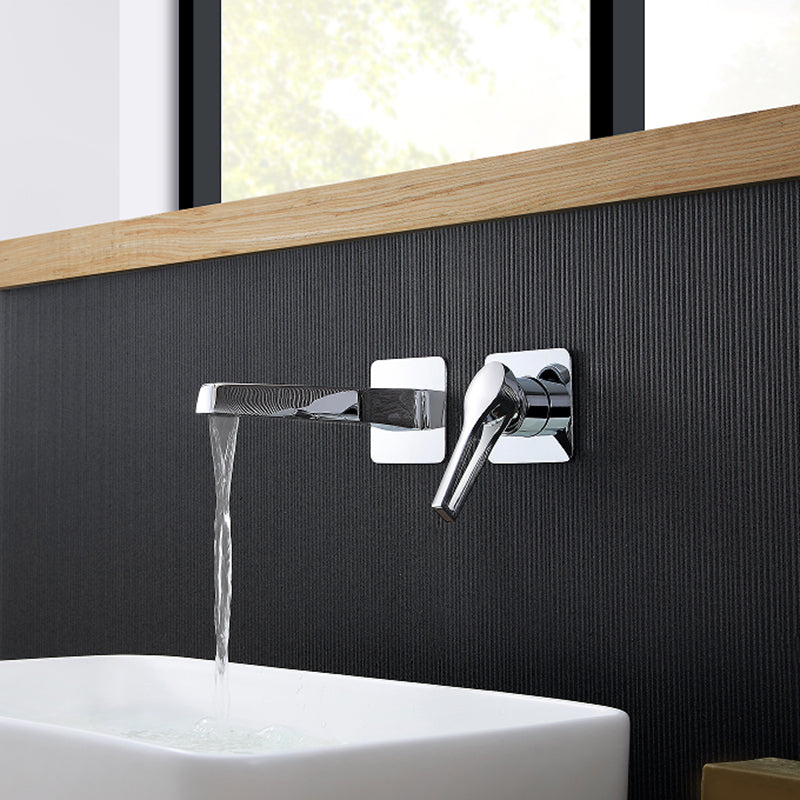 Industrial Style Bathroom Faucet Wall Mounted Rod Handle Faucet