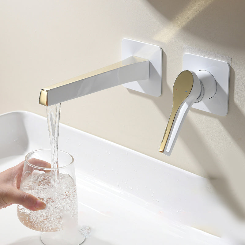 Industrial Style Bathroom Faucet Wall Mounted Rod Handle Faucet