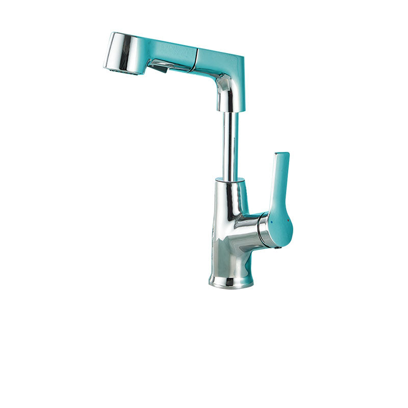 Pull Down Kitchen Faucet Single Handle Metal Faucet with Pull Out Sprayer