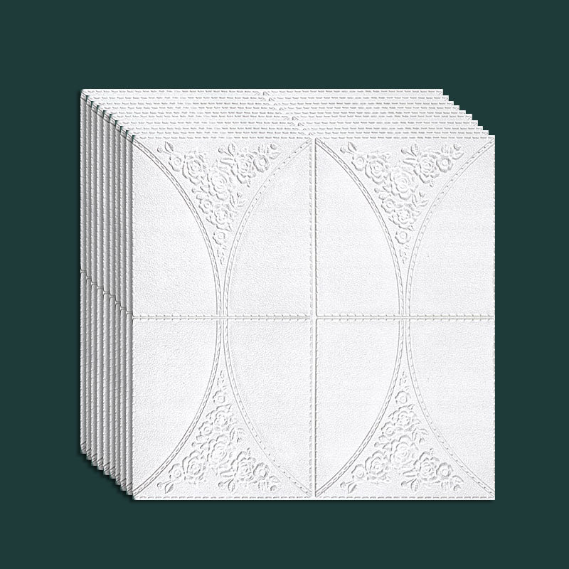 Contemporary Wall Plank 3D Brick Wall Panels Waterproof Set of 10