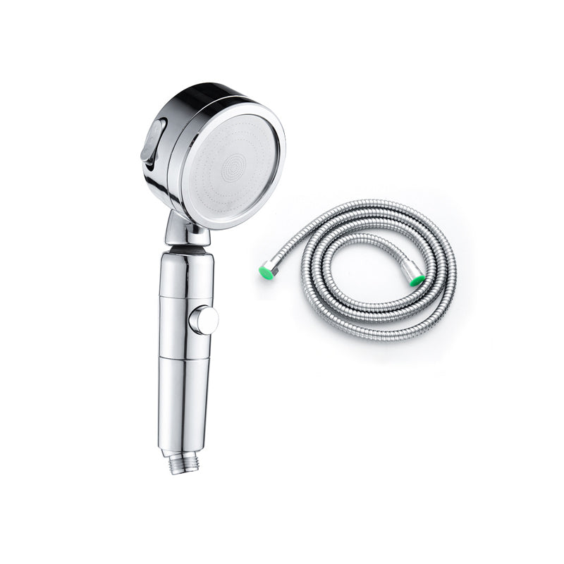 Contemporary Handheld Shower Head Round 3 Setting Spray Head in Silver