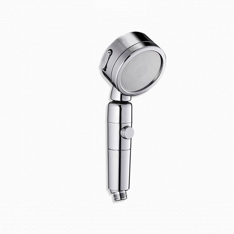 Contemporary Handheld Shower Head Round 3 Setting Spray Head in Silver