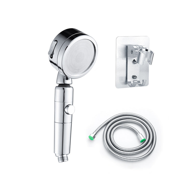 Contemporary Handheld Shower Head Round 3 Setting Spray Head in Silver