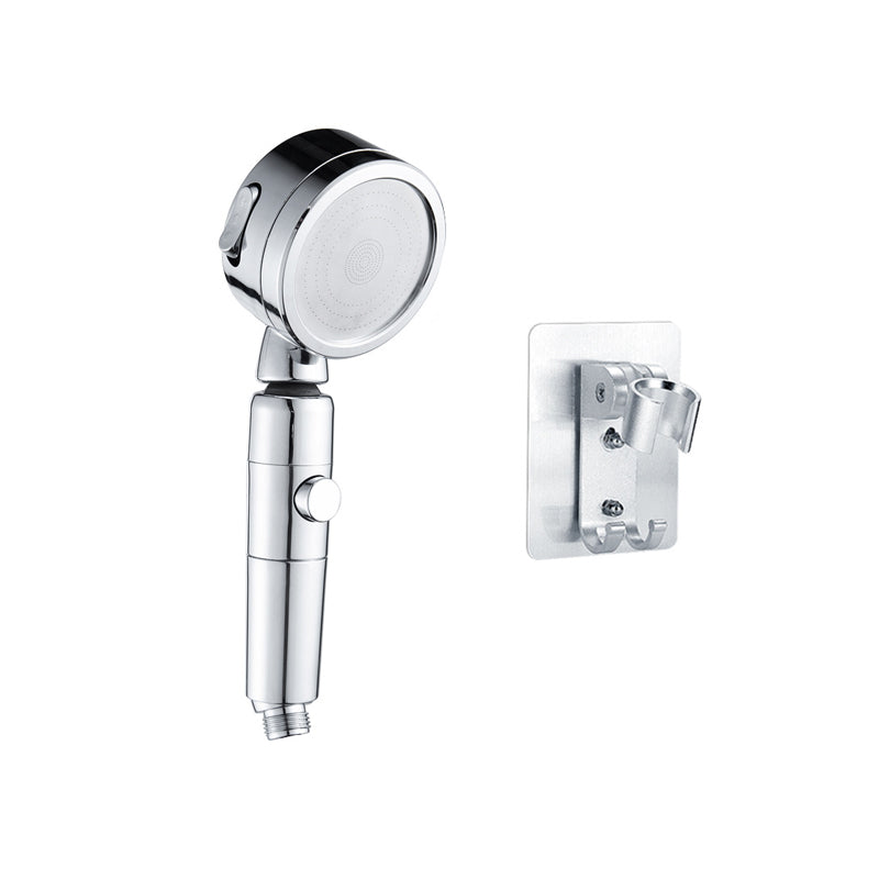 Contemporary Handheld Shower Head Round 3 Setting Spray Head in Silver