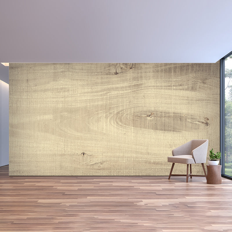 Illustration Stain Resistant Wallpaper Wood Grain Living Room Wall Mural