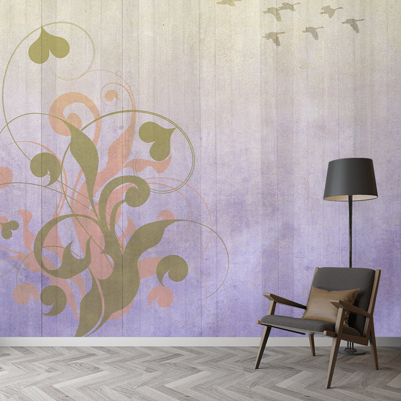 Illustration Mural Wallpaper Plant Decoration Indoor Wall Mural