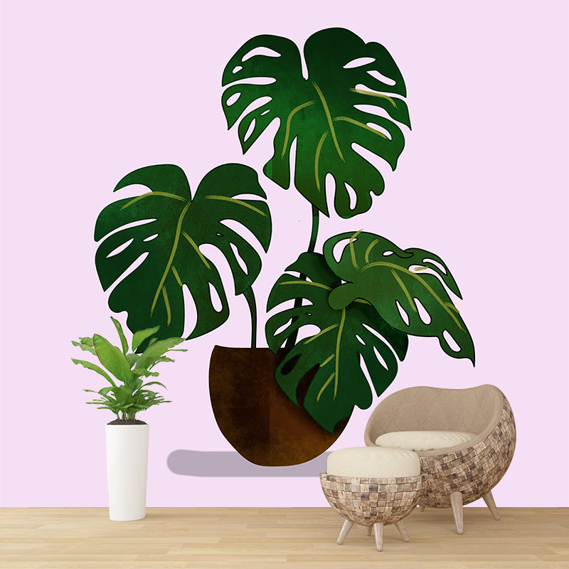 Plant Decorative Wall Mural Wallpaper Sitting Room Wall Mural