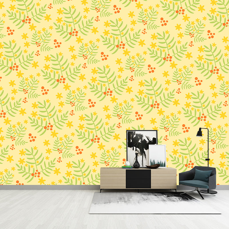 Plant Decorative Wall Mural Wallpaper Sitting Room Wall Mural
