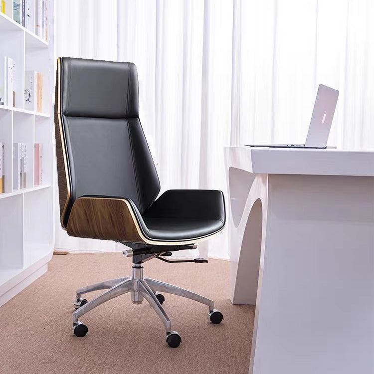 Contemporary No Arm Executive Chair Wheels Included Managers Chair for Office