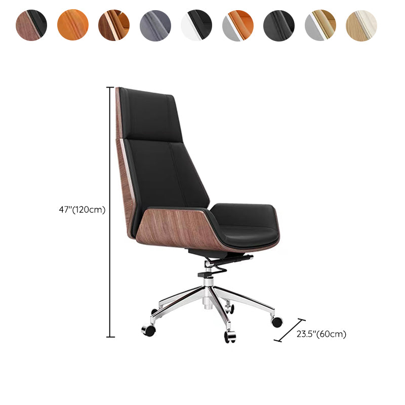 Contemporary No Arm Executive Chair Wheels Included Managers Chair for Office