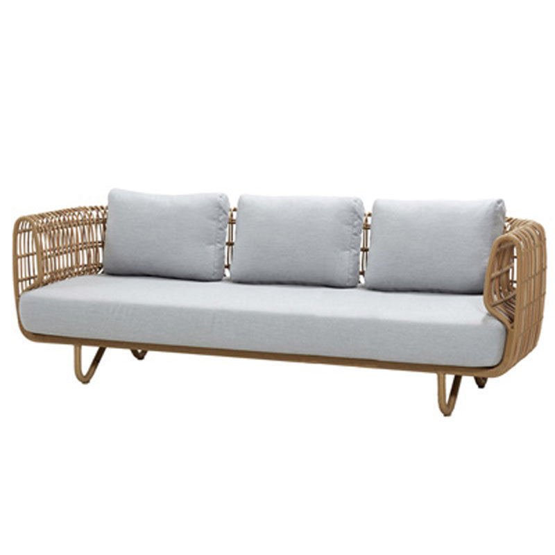 Tropical Style Outdoor Simple Sofa Outdoor Sofa Metal Rattan Patio Sofa