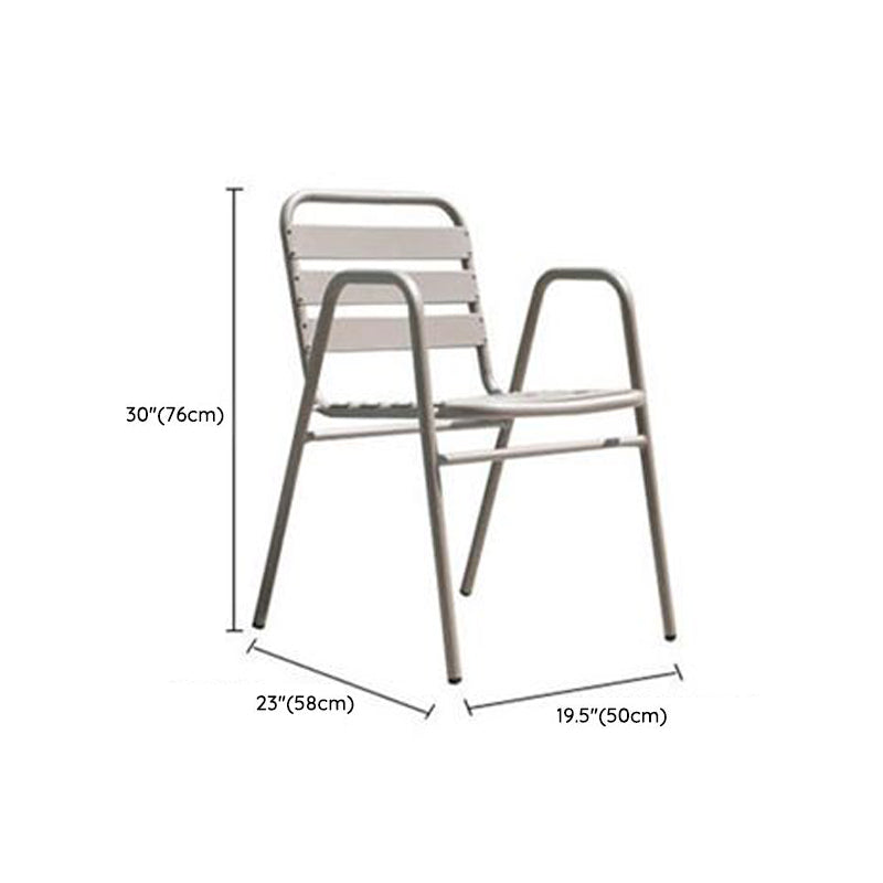 Boho Style Dining Set Grey Metal 1/5/7 Pieces Dining Set with Metal Frame