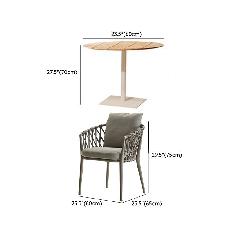 Boho Style Rectangular Dining Set Metal Base 1/3/5/7 Pieces Dining Set