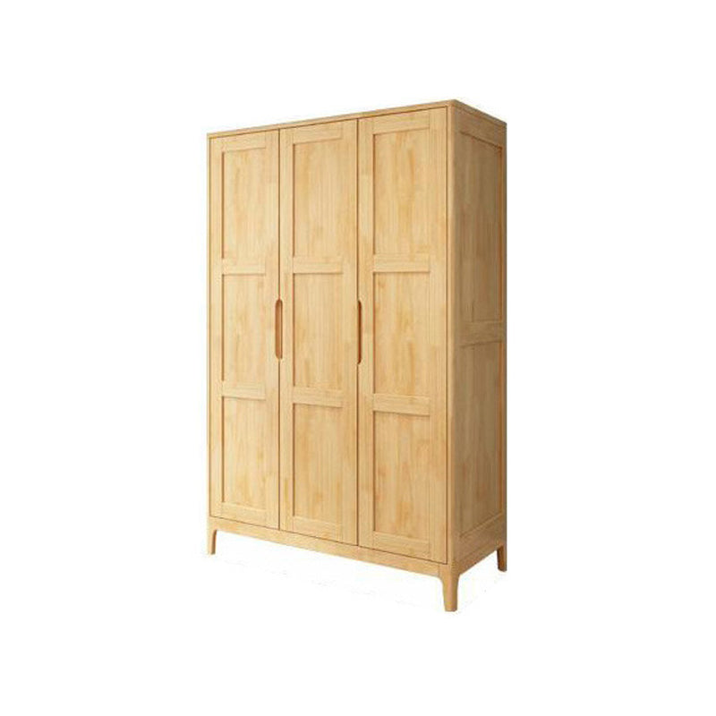 Bedroom Hinged Door Cabinet Traditional Rubberwood Storage Cabinet