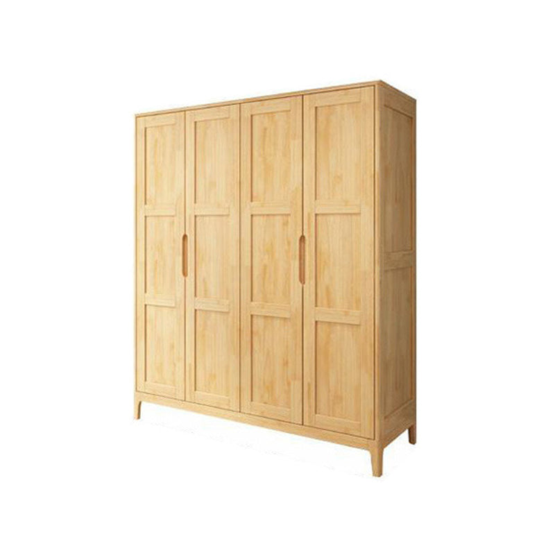 Bedroom Hinged Door Cabinet Traditional Rubberwood Storage Cabinet