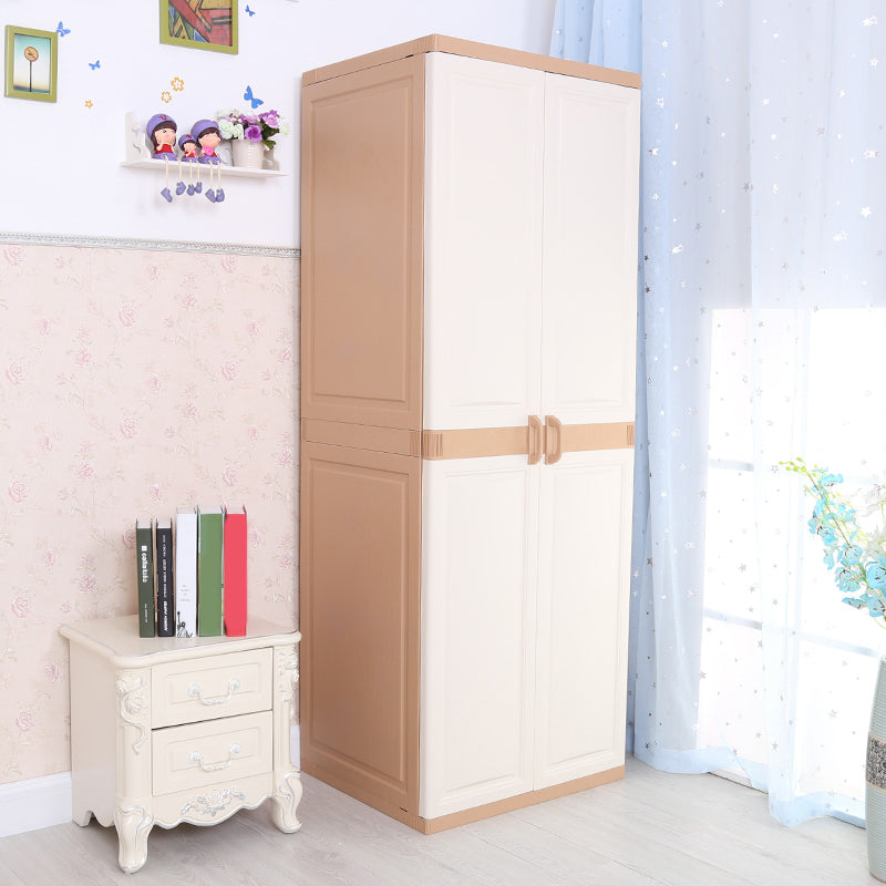 Matte Finish Hinged Door Storage Cabinet Contemporary Plastic Cabinet