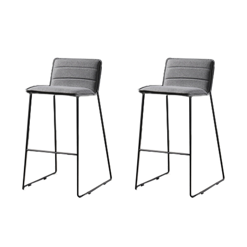 Modern Style Square Seat Barstool Pu Leather Counter Bar Stool with Metal Legs for Home