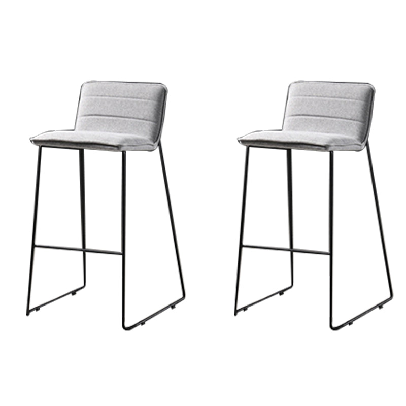 Modern Style Square Seat Barstool Pu Leather Counter Bar Stool with Metal Legs for Home