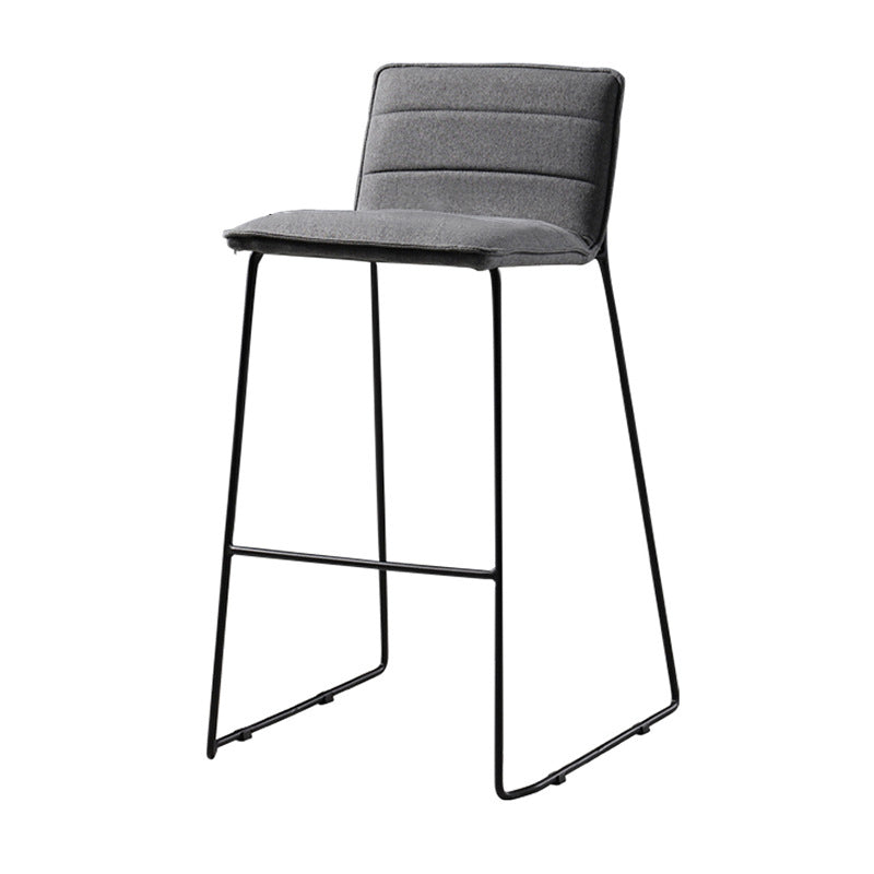 Modern Style Square Seat Barstool Pu Leather Counter Bar Stool with Metal Legs for Home