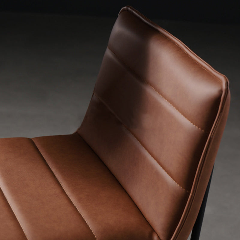 Modern Style Square Seat Barstool Pu Leather Counter Bar Stool with Metal Legs for Home