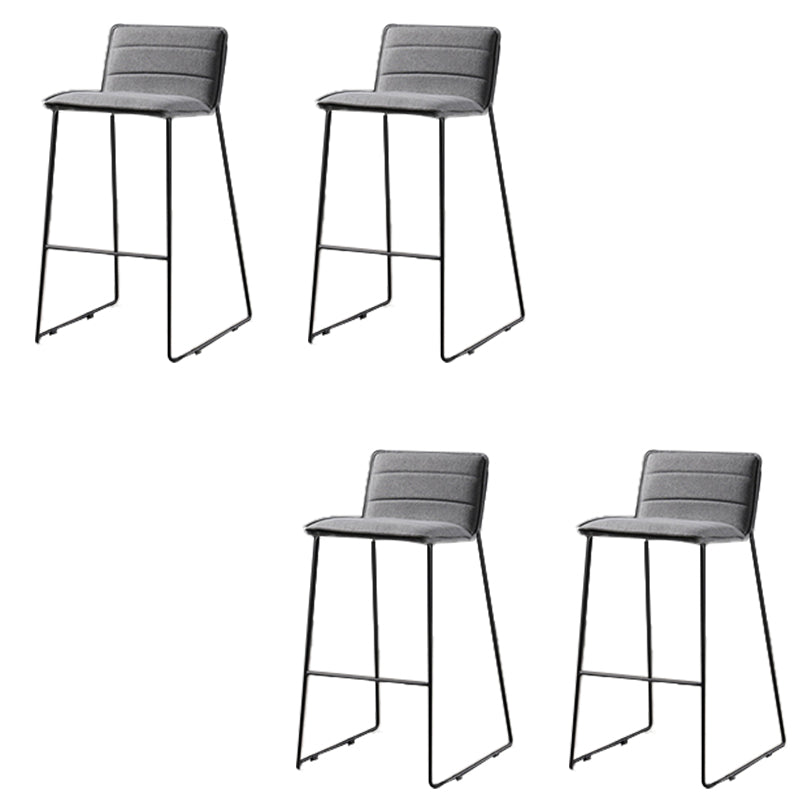 Modern Style Square Seat Barstool Pu Leather Counter Bar Stool with Metal Legs for Home