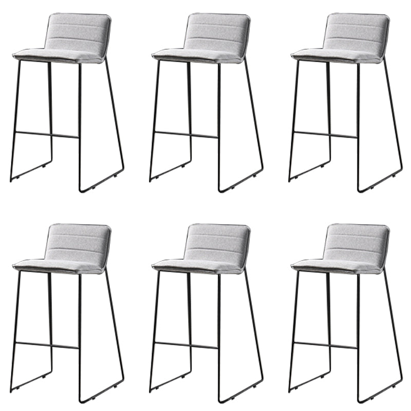 Modern Style Square Seat Barstool Pu Leather Counter Bar Stool with Metal Legs for Home