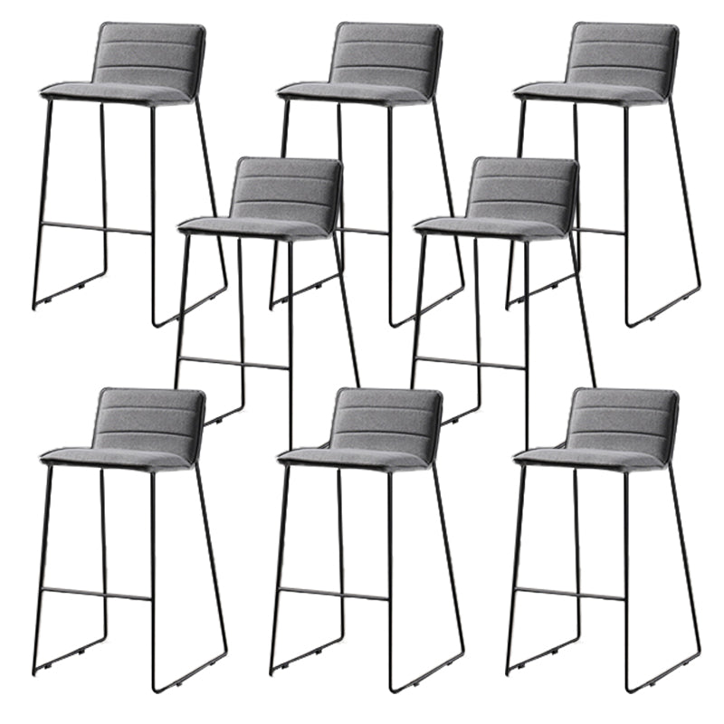 Modern Style Square Seat Barstool Pu Leather Counter Bar Stool with Metal Legs for Home
