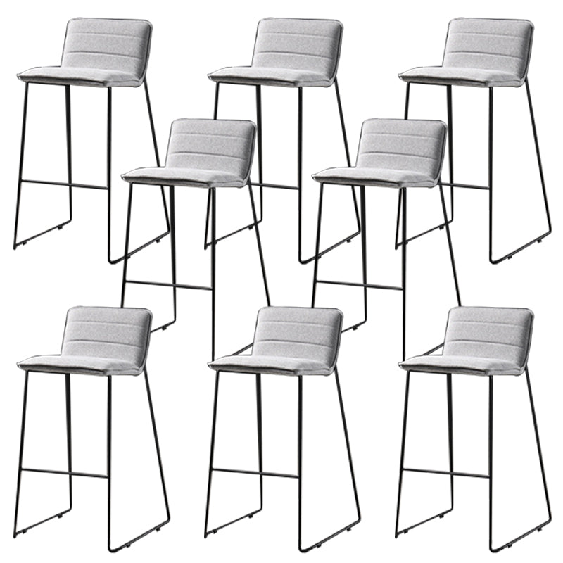 Modern Style Square Seat Barstool Pu Leather Counter Bar Stool with Metal Legs for Home