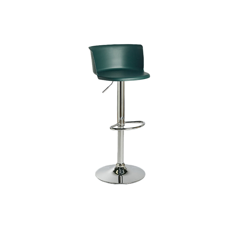 Industrial Style Armless Counter Stool Adjustable Height Bar Stool with Metal Base