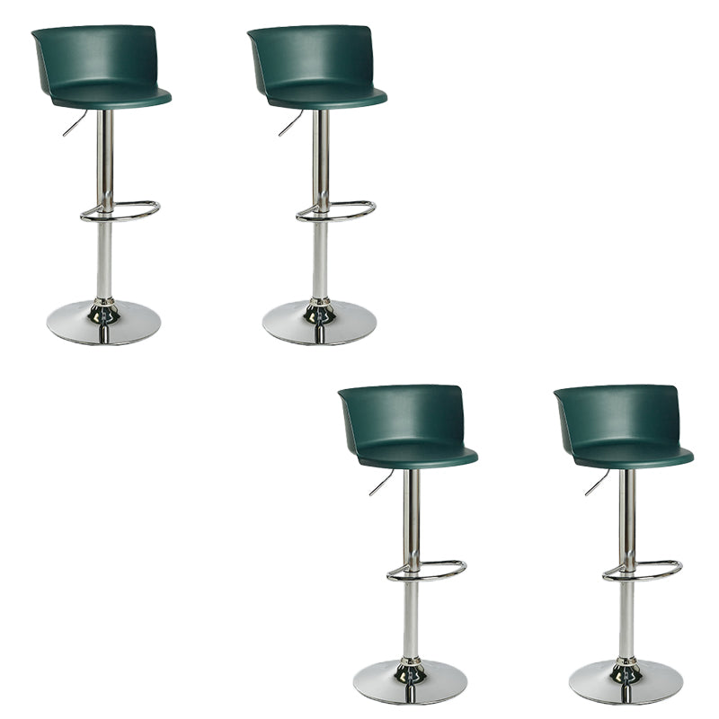 Industrial Style Armless Counter Stool Adjustable Height Bar Stool with Metal Base