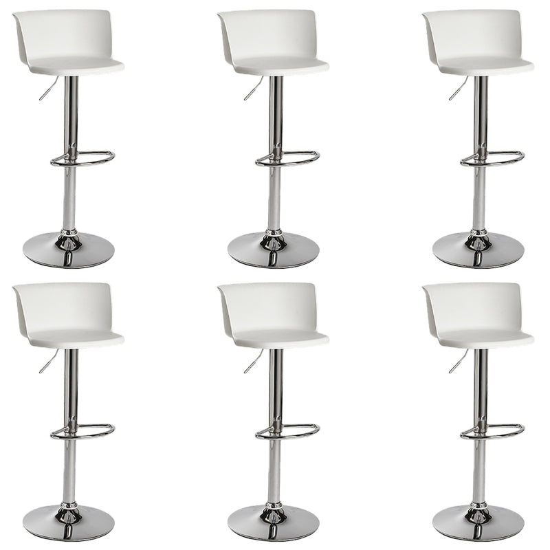 Industrial Style Armless Counter Stool Adjustable Height Bar Stool with Metal Base