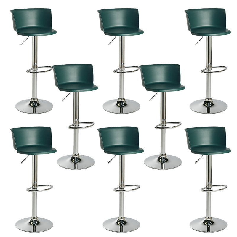 Industrial Style Armless Counter Stool Adjustable Height Bar Stool with Metal Base