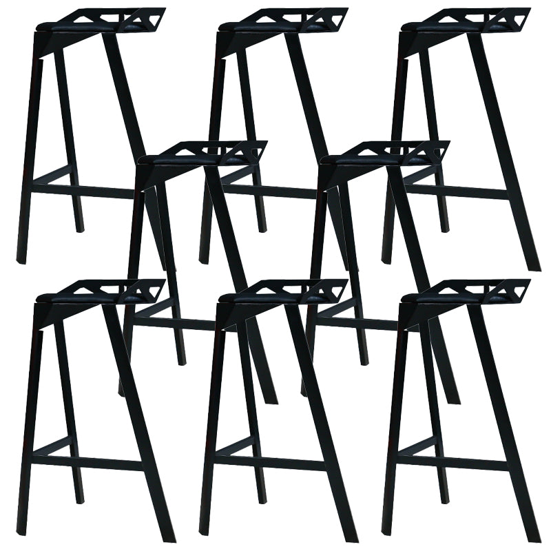 Industrial Style Metal Barstool Low Back Counter Bar Stool for Kitchen