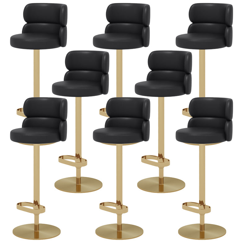 Glam Style Liftable Bar Stool Round Seat Counter Bar Stool for Home Use